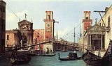 Canaletto Paintings - View of the Entrance to the Arsenal by Canaletto